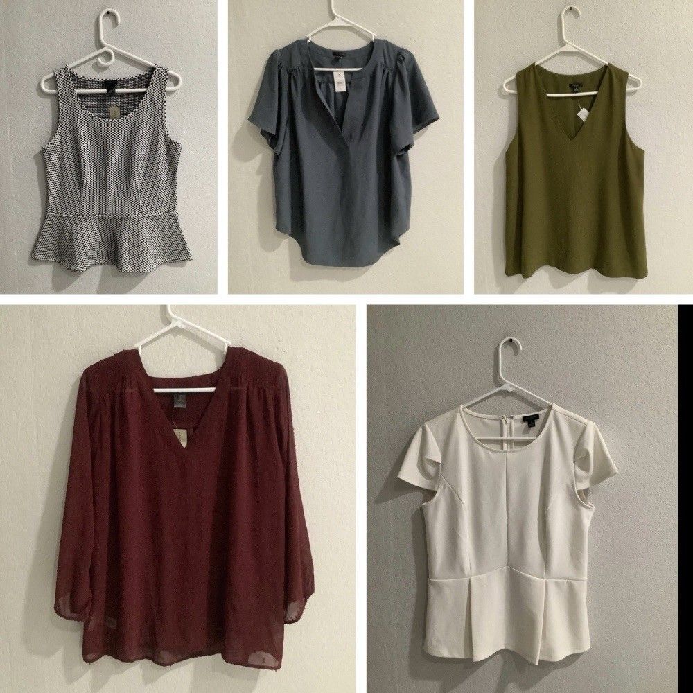 ANN TAYLOR/LOFT BUNDLE OF 5  Top Blouse Career Party Office Casual  SZ M NWT